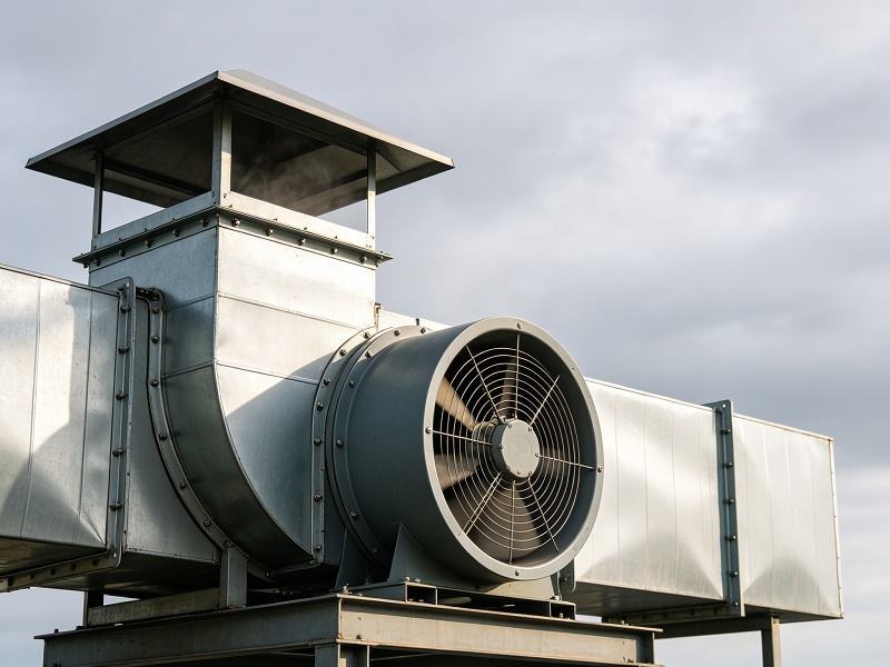 How do radial blade fans improve airflow efficiency?